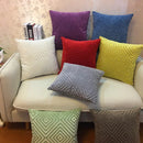 GobekUsa Geometric Chenille Flocking Cushion Cover in Grey Yellow Purple Red, 45x45cm/30x50cm