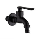 GobekUsa Copper Bathroom Corner Faucet Single Cold Outdoor Mixer Tap Black Oil