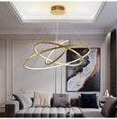 Large Ring Stainless Steel Light Fixture for Living Room, Hall, Staircase, Foyer, Stairwell