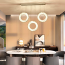 3 Lights - Hanging LED crystal lamp for staircase, lobby, living space, stairwell