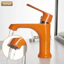 GobekUsa Bronze Green Fashion Basin Faucet, Single Hole Bathroom Mixer, Hot and Cold Water
