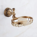 GobekUsa Brass Antique Bath Hardware Set: Towel Rack, Paper Holder, Towel Hanger, Toilet Brush Holder
