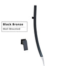 GobekUsa 70cm Wall Mounted Black Bronze Waterfall Basin Mixer Tap