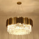 GobekUsa Gold LED Crystal Ceiling Chandelier for Elegant Home Decor