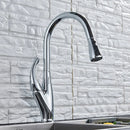 GobekUsa Kitchen Faucet: Chrome/Black Pull Out Mixer with 2 Function Spout