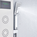 GobekUsa Black LED Shower Panel 5-Function Wall Mount Bathroom Faucet - Cold and Hot Shower