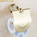 GobekUsa Golden Crystal Toilet Paper Holder Wall Mount Archaize Waterproof Roll Rack