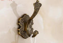 GobekUsa Antique Bronze Carved Aluminum Bathroom Accessories Set: Towel Rack, Paper Holder, Hooks