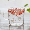 GobekUsa Killer Whale Glass Coffee Mug 350ml: Cute Polar Bear Tea Cup Heat Resistant Glass Beer Mug