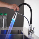 GobekUsa LED Kitchen Faucet with Rubber Design and Single Handle Pull Down
