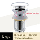 GobekUsa Brass Bathroom Sink Pop Up Drain for Lavatory Basin - HJ-0618F