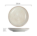 GobekUsa Ceramic Dinner Plate Set - Round Solid Pattern, Made of Ceramic