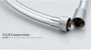 GobekUsa High Pressure PVC Shower Hose with Handheld Head - Silver & Golden Smooth Design