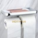 GobekUsa Aluminium Toilet Paper Holder Multifunction Bathroom Mobile Holder Shelf - Oxidation Finish