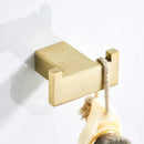 GobekUsa Brushed Gold Stainless Steel Bathroom Accessory Set: TP Holder, Towel Bar, Storage Shelf