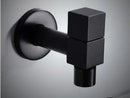 GobekUsa Copper Bathroom Corner Faucet Single Cold Outdoor Mixer Tap Black Oil