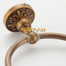 GobekUsa Antique Brass Wall-Mounted Round Towel Holder - Classic Bathroom Accessories