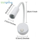 GobekUsa Dimmable LED Wall Sconce Lamp for Bedroom, Living Room, Kids Room - 3W Adjustable Gooseneck Reading Light
