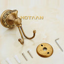 GobekUsa Brass Robe Hook, Antique Finish, Bathroom Clothes Hook