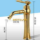 GobekUsa Gold Bathroom Faucet | Modern Basin Tap with High Arc Design