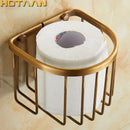 GobekUsa Antique Brass Toilet Paper Holder Mounted Roll Tissue Box - YT-1392