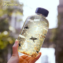 GobekUsa Animal Glass Water Bottle with Sleeve | Cute Kawaii Design for Outdoor Activities