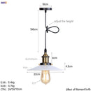 GobekUsa Gold Retro Edison LED Pendant Lights for Dinning Living Room Industrial Decor