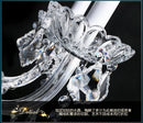 GobekUsa Large Stair Crystal Chandelier 15 Arms Gold/Silver K9 Crystal Luxury Light