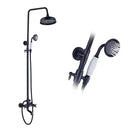 GobekUsa Black Brass Bath Shower Faucet Set with Handshower and Tub Spout
