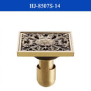 GobekUsa Antique Brass Shower Drain Cover Euro Art Carved Bathroom Strainer