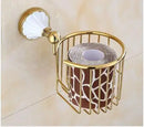 GobekUsa Bathroom Accessories Set: Gold Finish Paper Holder, Towel Bar, Soap Holder, Towel Rack & More