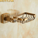 GobekUsa Antique Brass Bathroom Soap Basket Wall Mounted Soap Dish Holder
