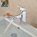 GobekUsa LED 3 Color Bidet Faucet, Single Handle Deck Mount Washbasin Mixer Tap, Chrome