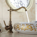 GobekUsa Antique Bronze Basin Faucet, Single Handle Deck Mounted Mixer Tap, High Quality