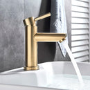 GobekUsa Golden Brass Basin Faucet Deck Mounted Vessel Sink Mixer Tap Hot Cold