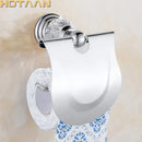 GobekUsa Crystal Chrome Toilet Paper Holder - Wall Mount Paper Towel Rack
