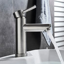GobekUsa Brushed Gold Solid Brass Bathroom Faucet Single Handle Deck Mounted Tap