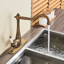 GobekUsa Brass Basin Waterfall Faucet Mixer Tap for Kitchen & Bathroom, Hot&Cold Mixer