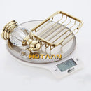 GobekUsa Gold Crystal Brass Ceramics Bathroom Soap Holder Home Decor Enhance Bathroom Storage