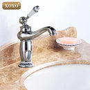 GobekUsa Bathroom Basin Faucet Deck Mounted Hot Cold Mixer 50045GT
