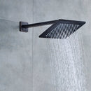 GobekUsa Black Brass Shower Faucet with 2-Way Mixer, Handshower and Rainfall Head