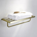 GobekUsa Brushed Gold Bathroom Hardware Set: Towel Rack, Paper Holder, Toilet Brush Holder, Hooks