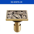 GobekUsa Antique Brass Shower Drain Cover Euro Art Carved Bathroom Strainer