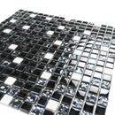 Blue 12x12 Glossy Textured Square Glass Metal Mosaic Tile (5 pack, 4.75 sq ft/case)
