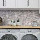 Silver 12x12 Glossy Matte Brick Glass Mosaic Tile (5 pack, 4.79 sq ft/case) - Sample