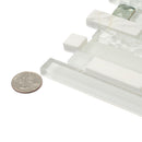 White 12x12 Glossy Matte Brick Glass Mosaic Tile (5 pack, 4.83 sq ft/case)