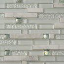 White 12x12 Glossy Matte Brick Glass Mosaic Tile (5 pack, 4.83 sq ft/case)