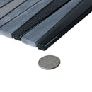 Blue Gray 12x12 Polished Textured Trapezium Glass Stone Mosaic Tile (5 pack, 4.83 sq ft/case) - Sample