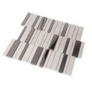 Brown White 12x12 Polished Textured Brick Glass Stone Mosaic Tile (5 pack, 4.83 sq ft/case)