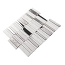 Brown White 12x12 Polished Textured Brick Glass Stone Mosaic Tile (5 pack, 4.83 sq ft/case)